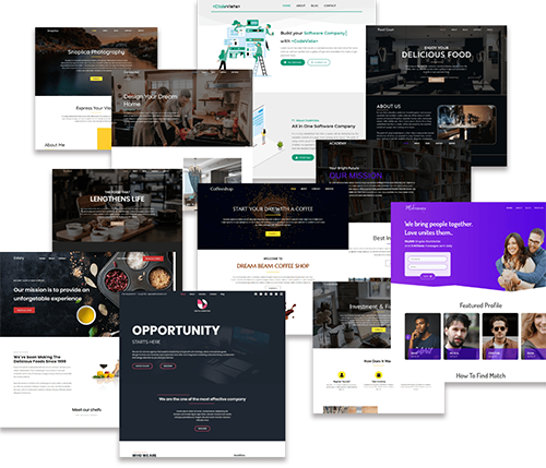 View over 870 Sitepad templates