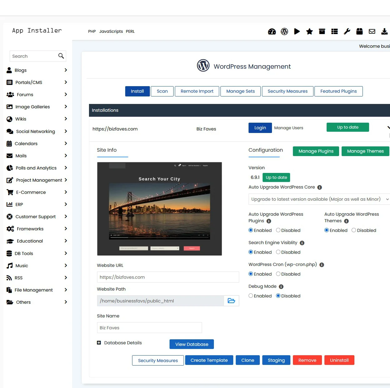 Softaculous web hosting